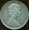 Канада, 1966 Каноэ, Елизавета II, 1$, Серебро VF-миниатюра